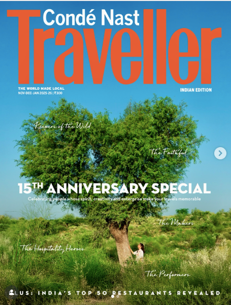Kaner founder featured on the cover of Condenast traveller.